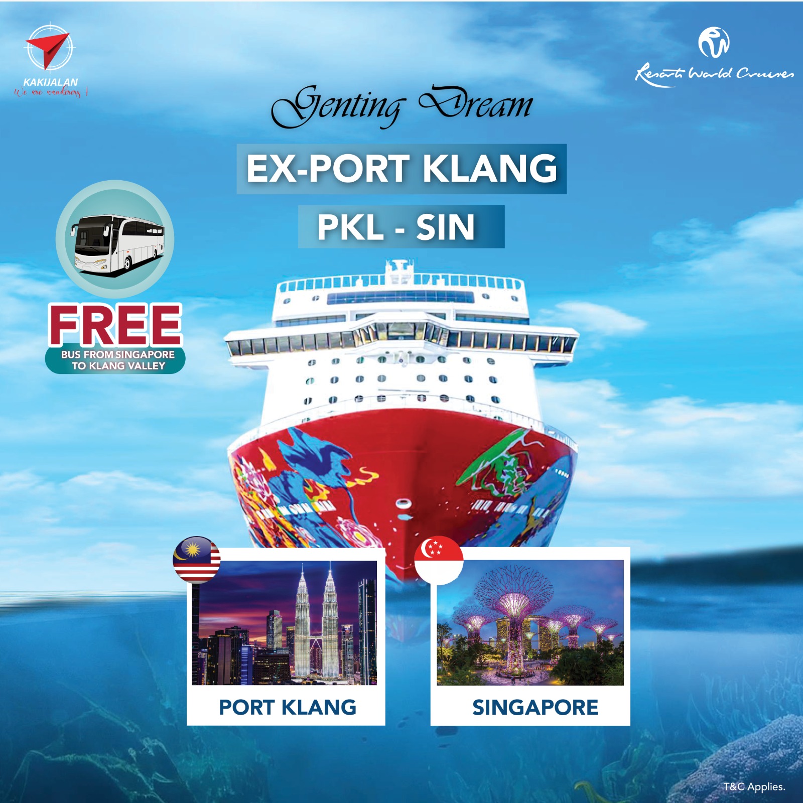 2D 1N (MON): Port Klang - Singapore - Penang - Port Klang
